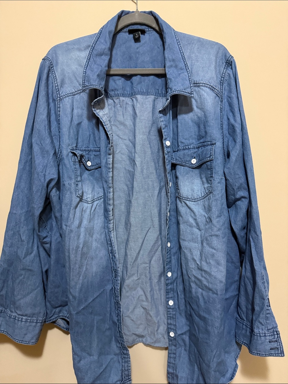 torrid Blue Denim Button-Down Shirt